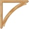 Ekena Millwork Thorton Arts and Crafts Rough Sawn Bracket w/ Offset Brace, Western Red Cedar, 6"W x 46"D x 46"H BKT0604X46X46THR03RWR - alternate 4